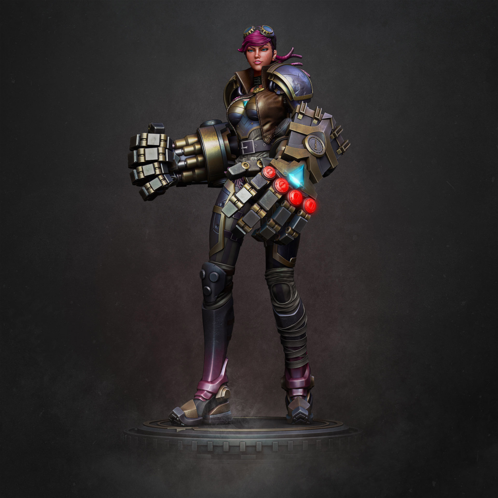 皮城执法官 蔚 英雄联盟3D打印模型_皮城执法官 蔚 英雄联盟3D打印模型stl下载_动漫游戏3D打印模型-Enjoying3D打印模型网