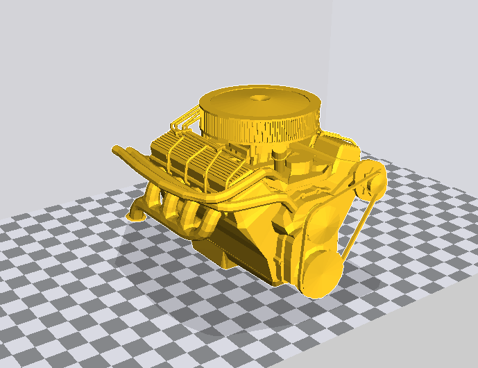 V8引擎3D打印模型