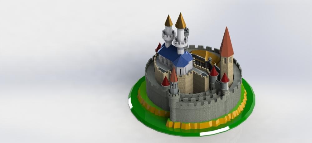 中世纪古堡3D打印模型