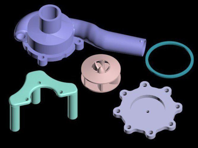 离心水泵3D打印模型