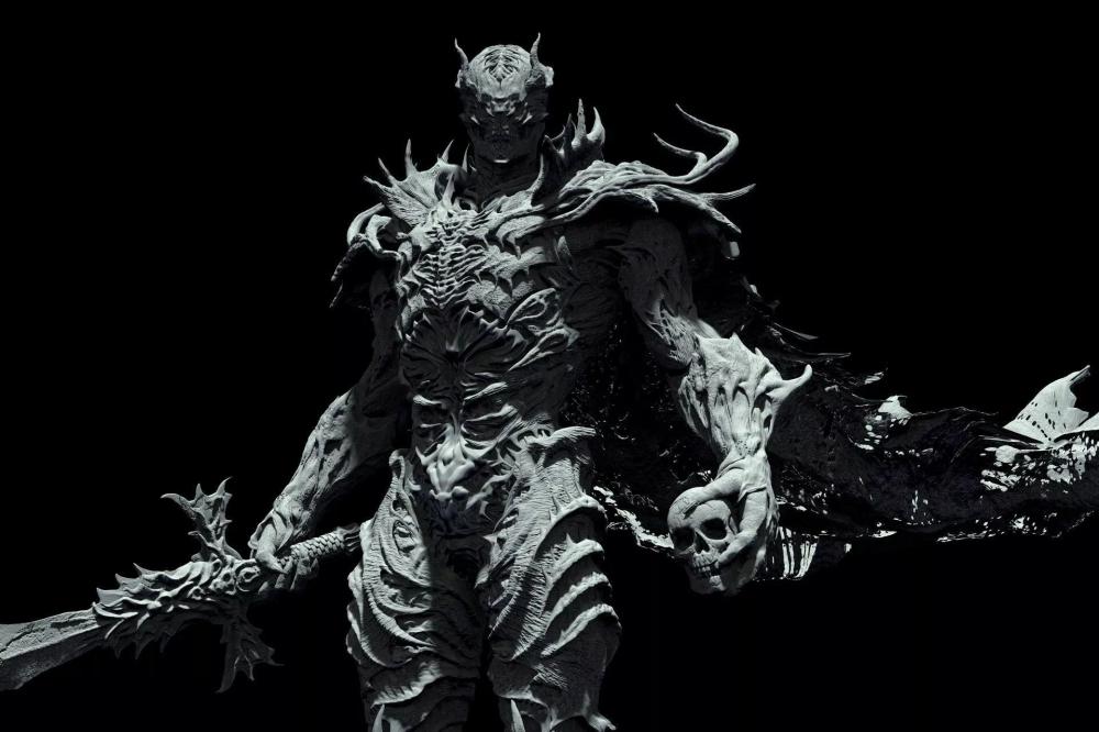 恶魔生物 恶灵剑士3D打印模型