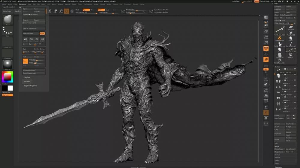 恶魔生物 恶灵剑士3D打印模型
