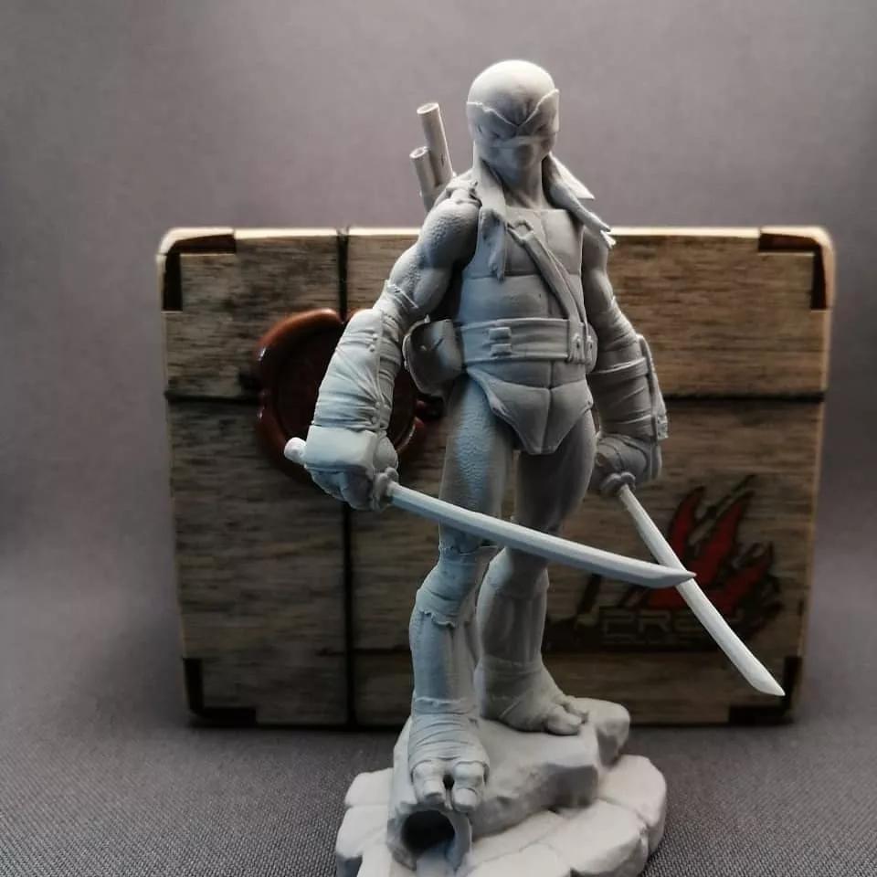 忍者神龟 蓝色 李奥纳多 达芬奇3D打印模型