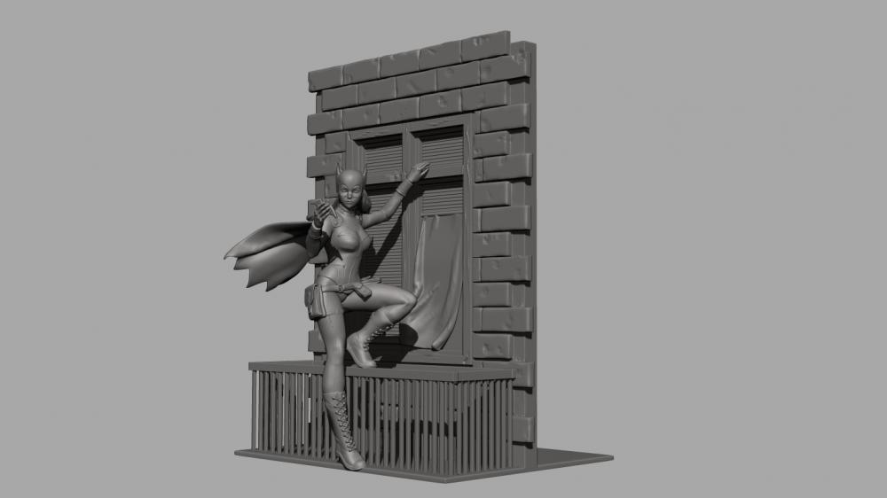 女蝙蝠侠3D打印模型
