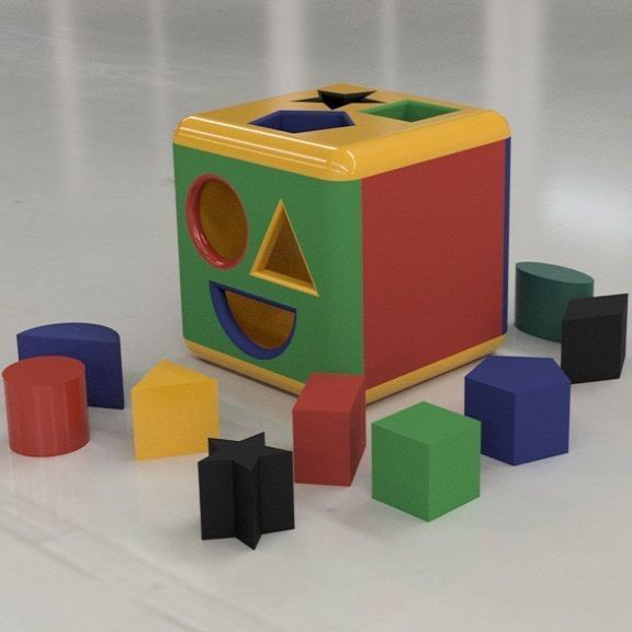 婴儿拼图盒3D打印模型