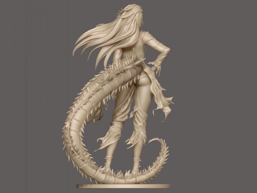 哥斯拉 美女版3D打印模型