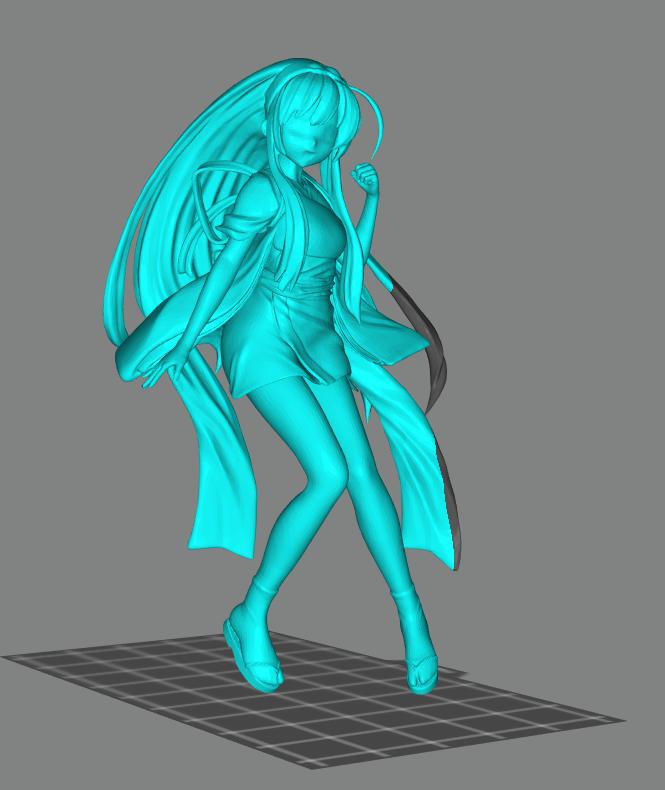 和服少女3D打印模型