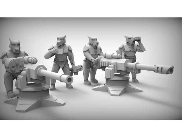 帝国牛头犬牛头犬炮兵阵地3D打印模型