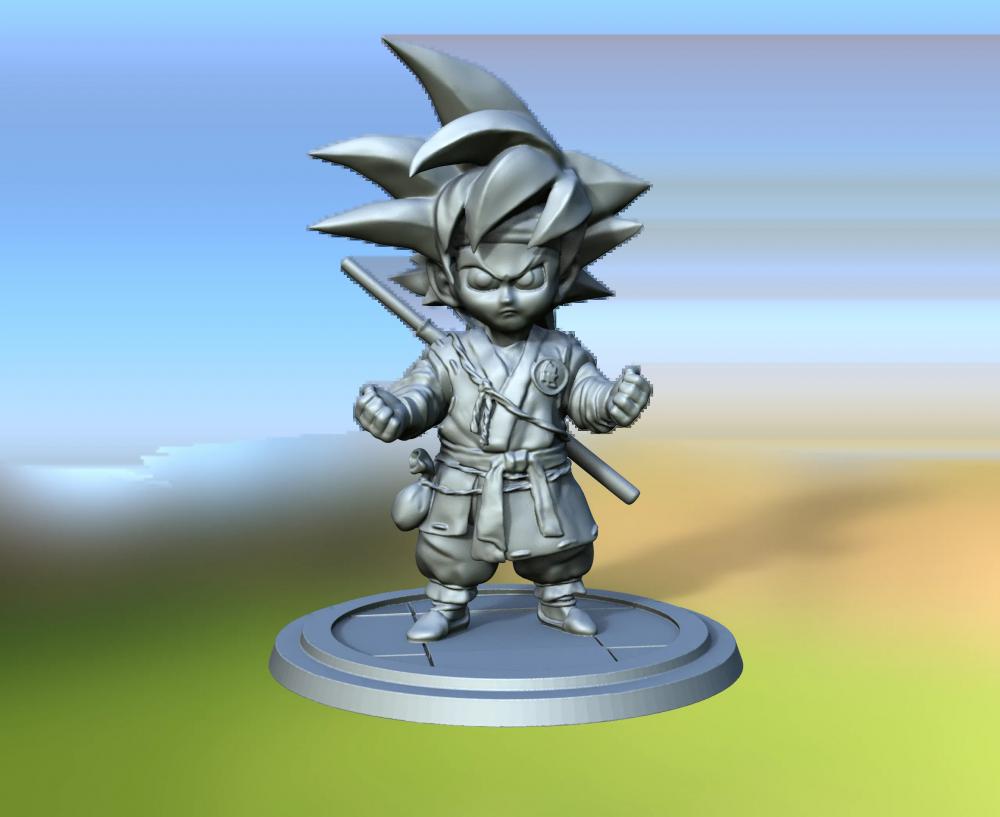 红色少年孙悟空3D打印模型