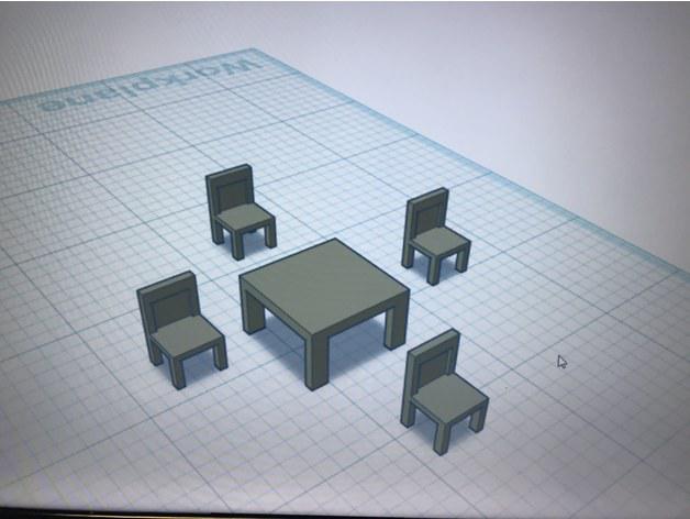 桌椅3D打印模型