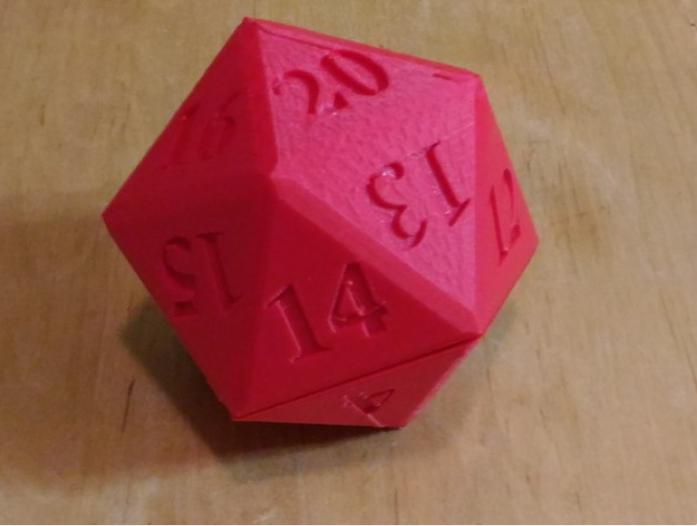 D20骰子夹持器3D打印模型