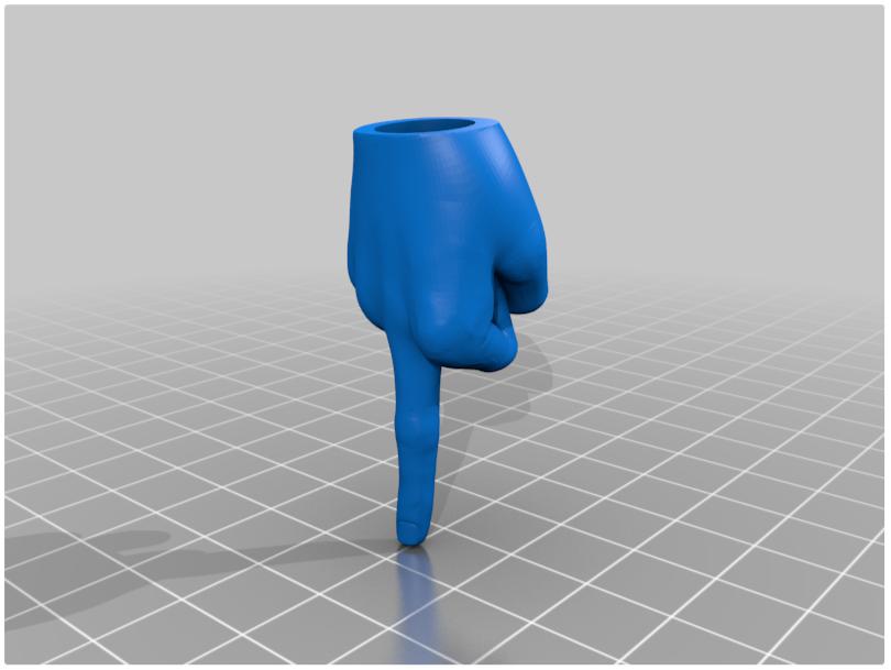 磁铁上的手部姿势(BJD)3D打印模型