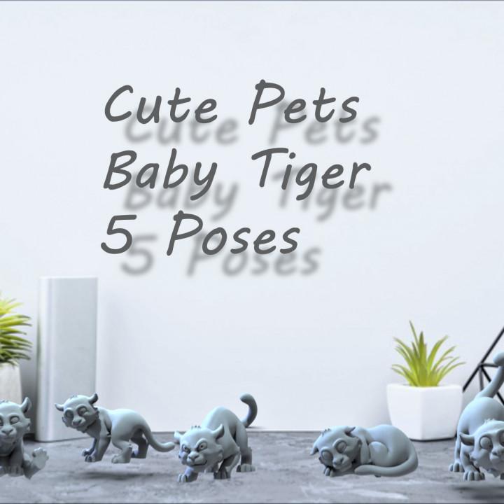小老虎可爱的宠物3D打印模型