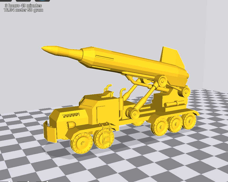 红色警戒2v3火箭3D打印模型