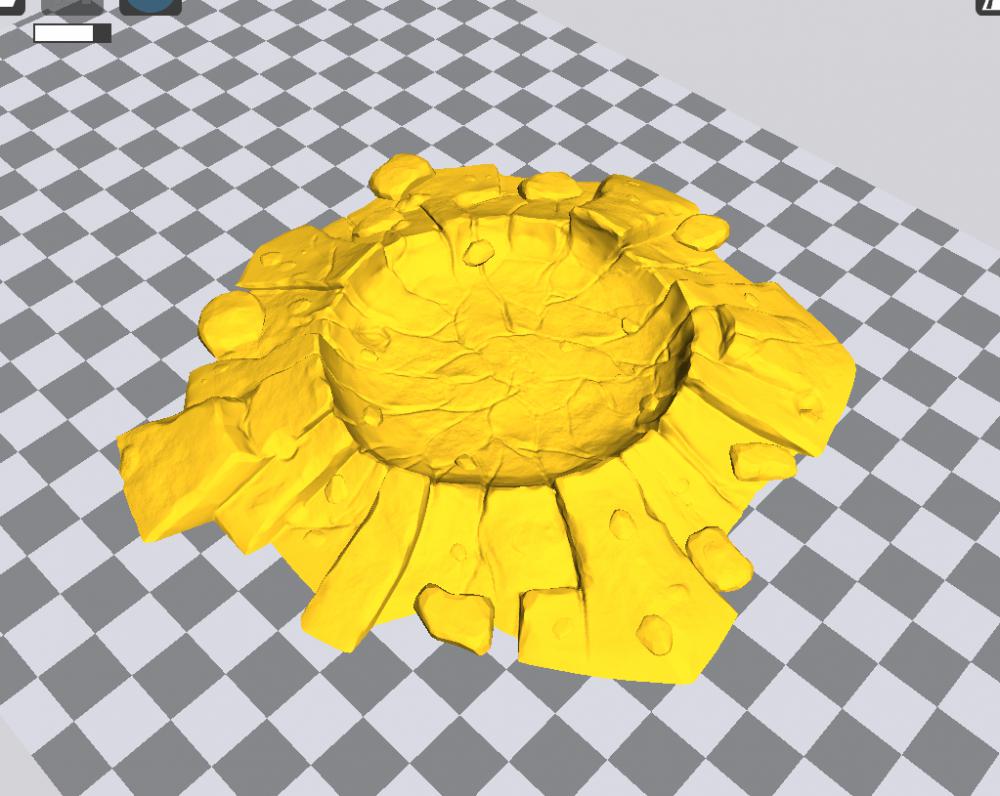 爆炸弹坑场景模型3D打印模型