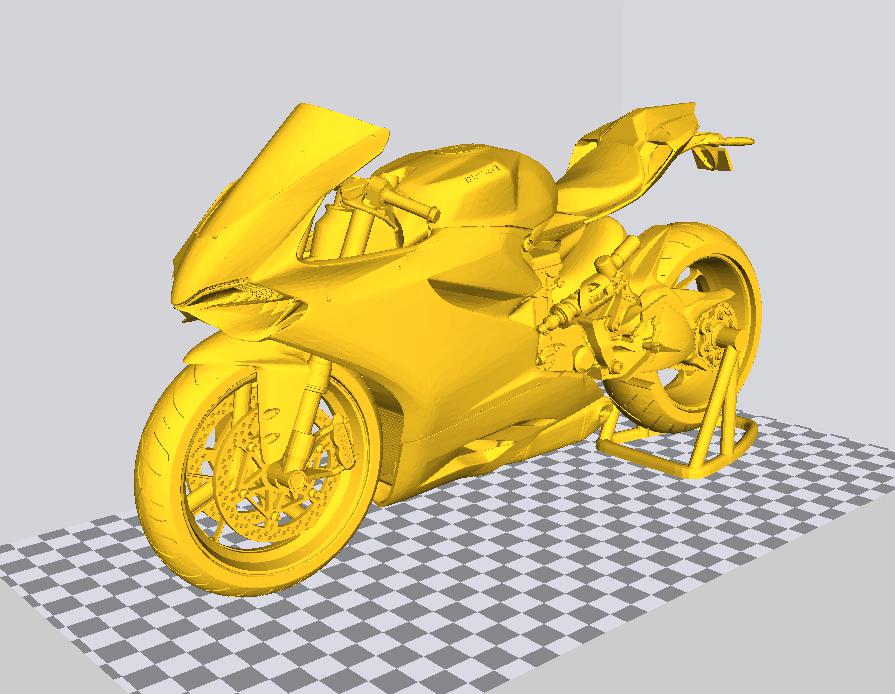 公路赛车摩托车3D打印模型