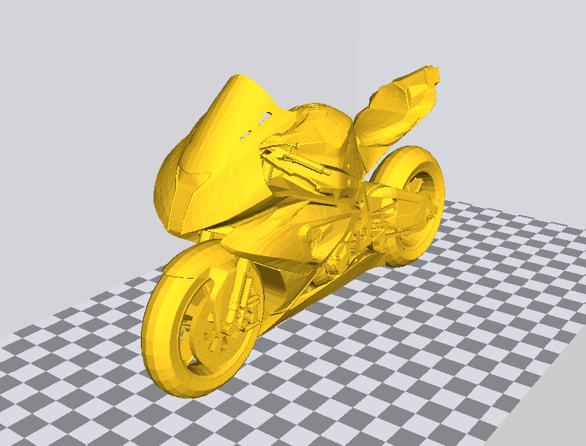 摩托车赛车3D打印模型