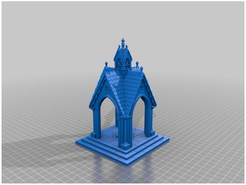 带有鸽棚的维多利亚式凉亭3D打印模型