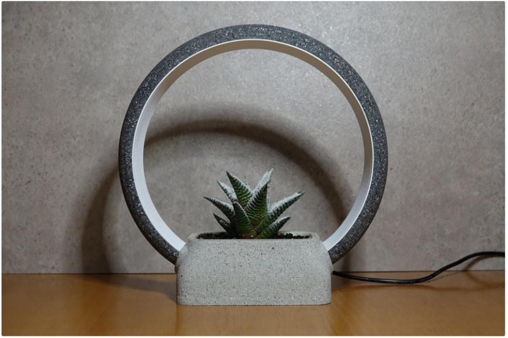 环形灯-雕像花盆支架3D打印模型