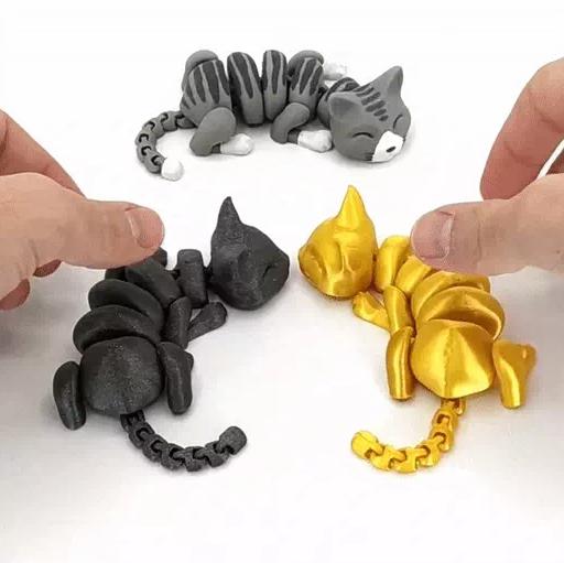 可活动的懒猫3D打印模型
