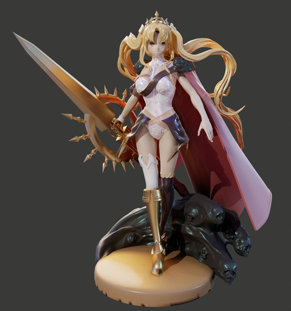 埃列什基伽勒 fate系列3D打印模型