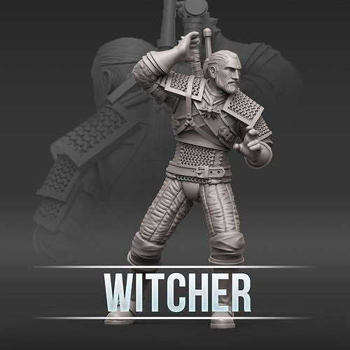 Witcher杰洛特3D打印模型