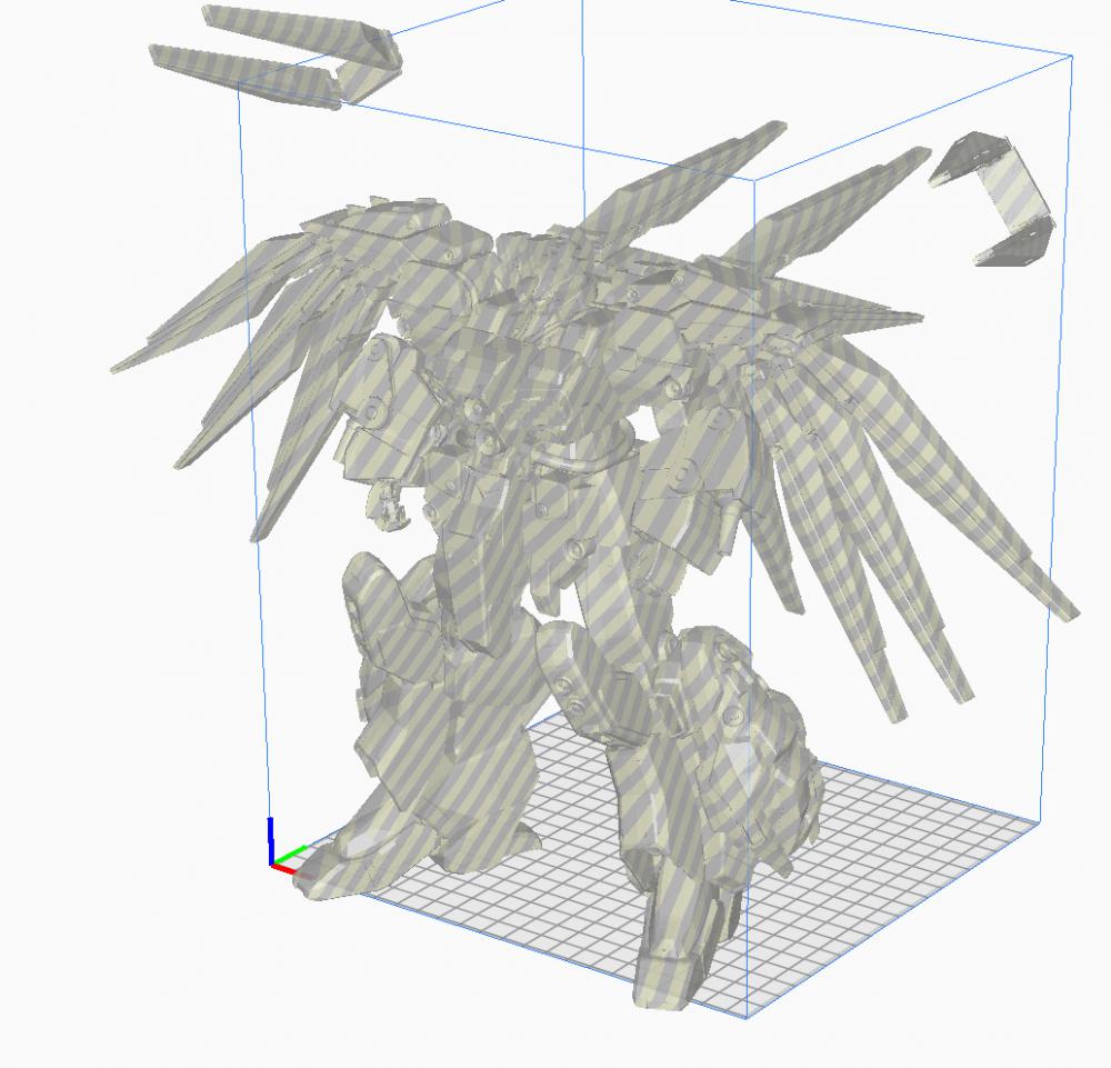 高达重甲整体自行分件3D打印模型