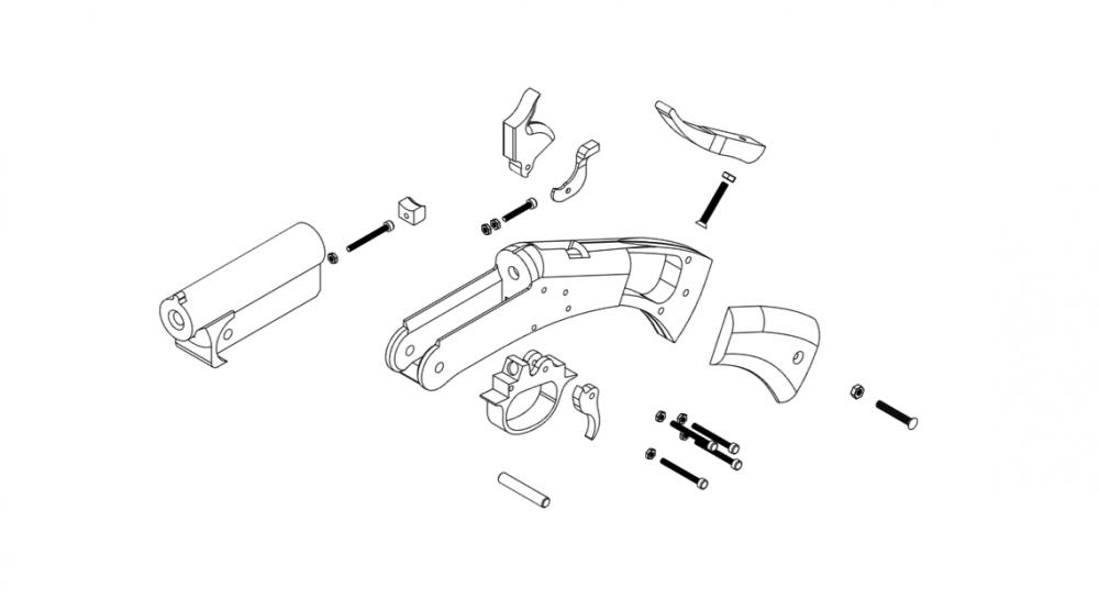 TB-12单发枪（无发射）3D打印模型