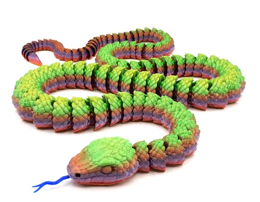 活动的响尾蛇3D打印模型
