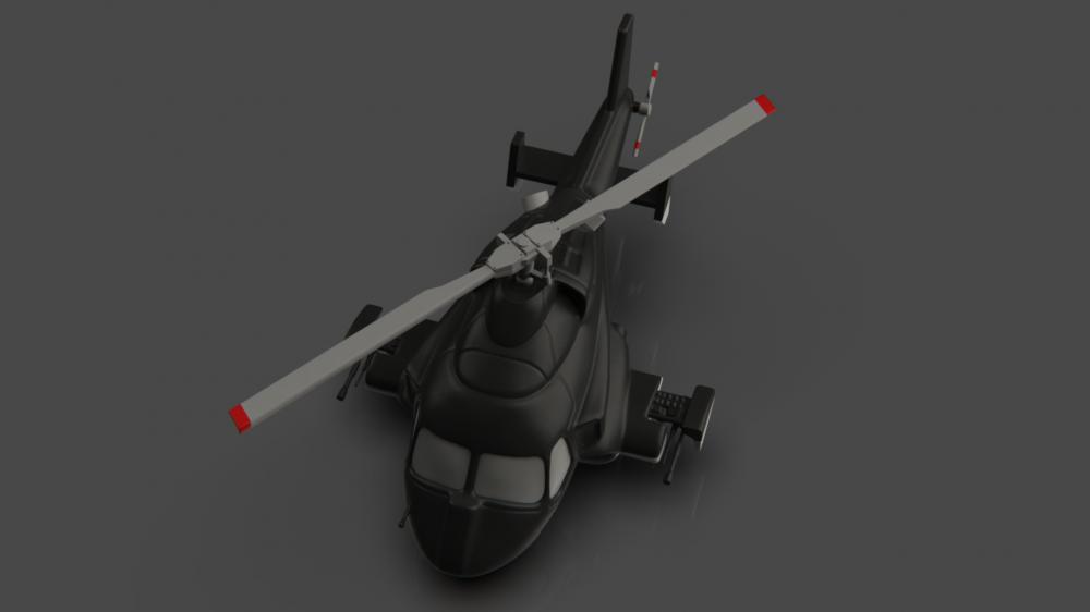 飞狼直升机3D打印模型