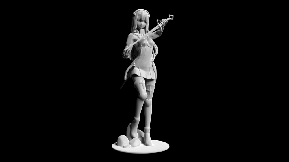 剑姬神圣谭女主角艾丝·华伦斯坦3D打印模型