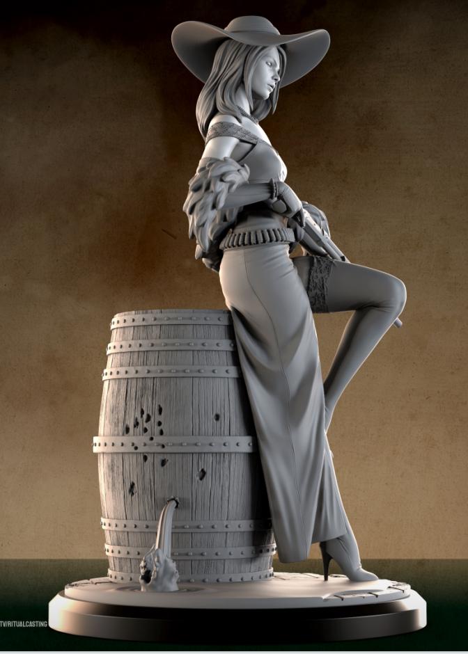 蛇蝎美人 威士忌夫人（920M压缩前/27个零件)3D打印模型