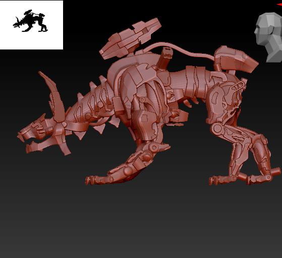 机器狼3D打印模型