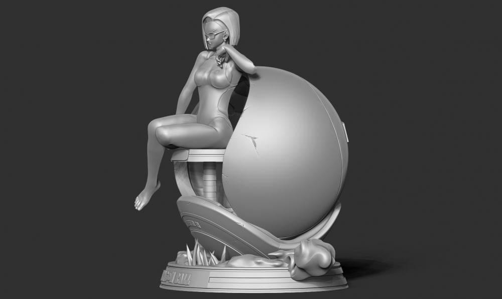 人造人 18号 泳装版3D打印模型
