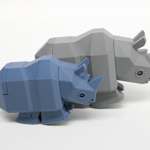 奔跑的犀牛3D打印模型
