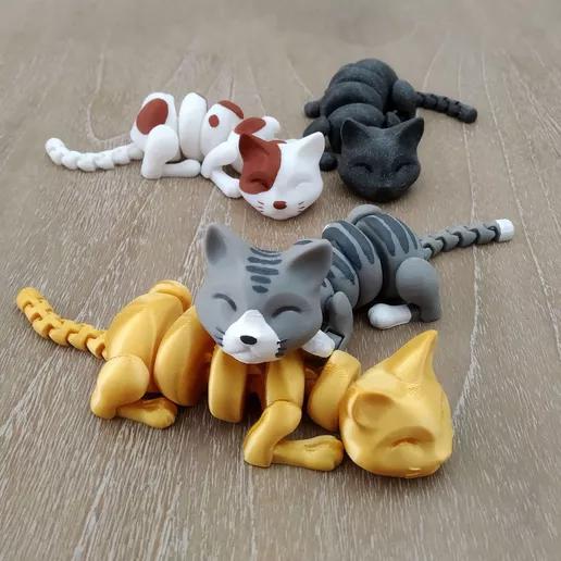 可活动的懒猫3D打印模型