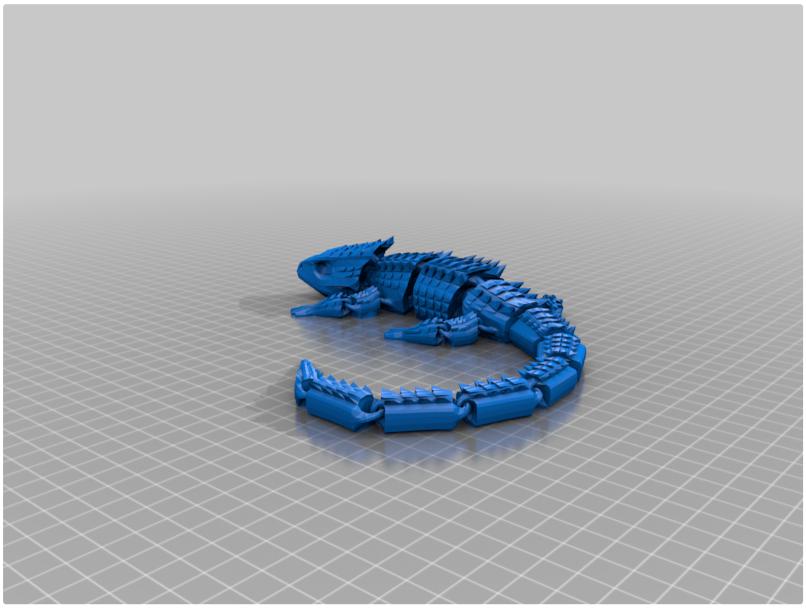 红眼鳄鱼石龙子（可动）3D打印模型