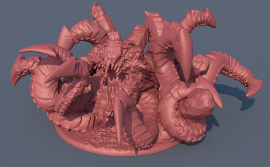 克拉肯3d打印模型
