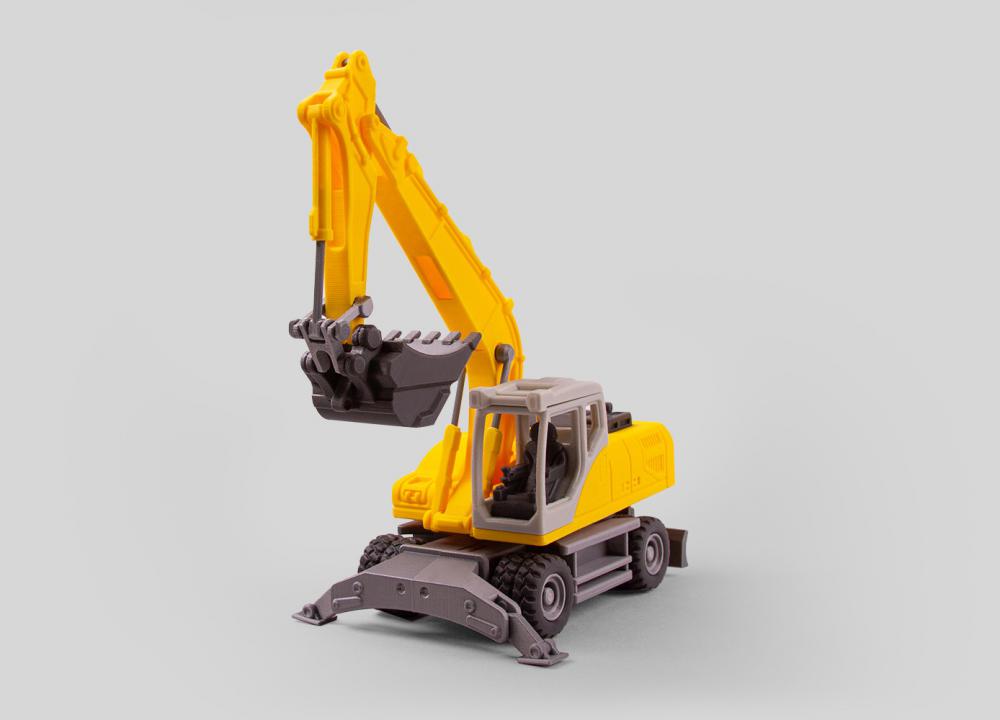 重型挖掘机3D打印模型
