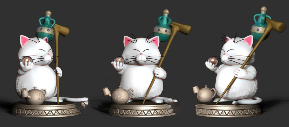 猫仙人3D打印模型