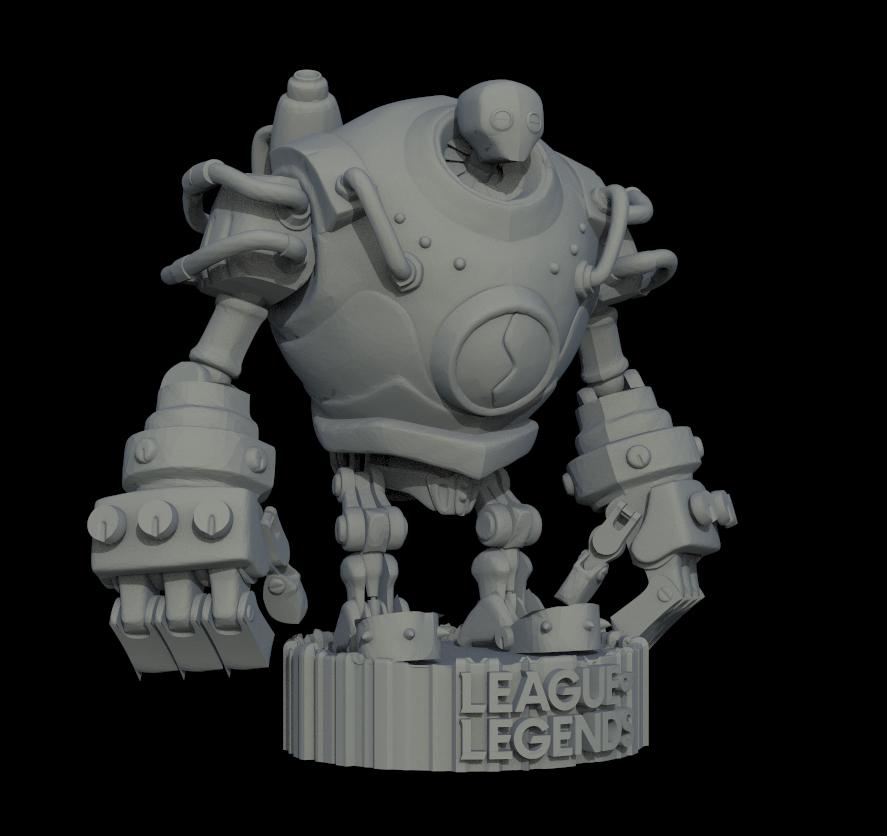 英雄联盟 蒸汽机器人3D打印模型