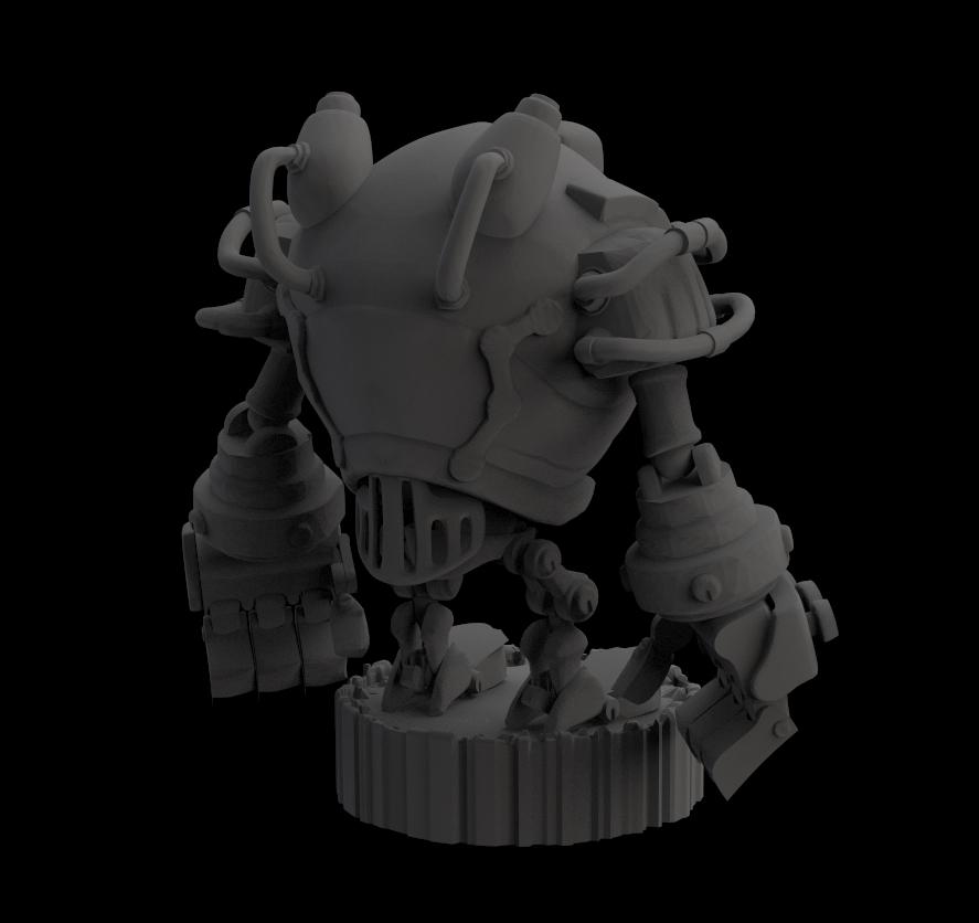 英雄联盟 蒸汽机器人3D打印模型