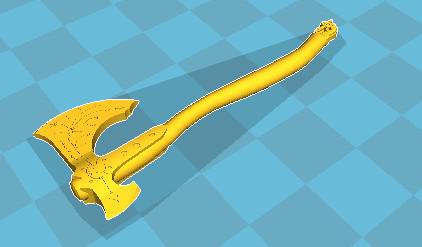 战神斧子3D打印模型