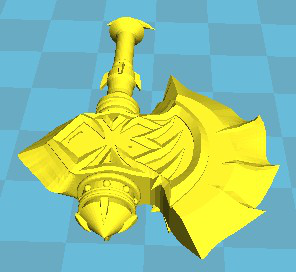 魔兽世界武器 杜隆坦斧子3D打印模型