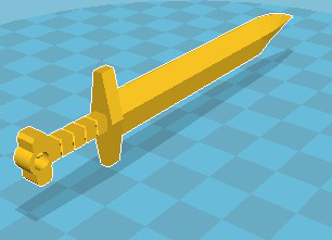 吉翁老虎武器 热能刀3D打印模型
