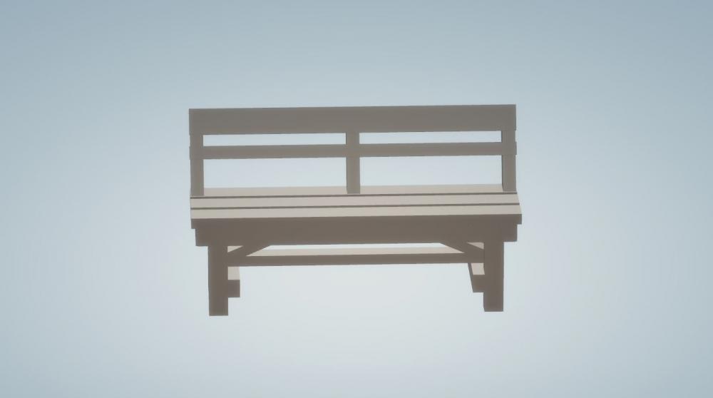 公园长椅3D打印模型