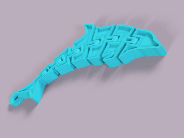 会动的海豚3D打印模型