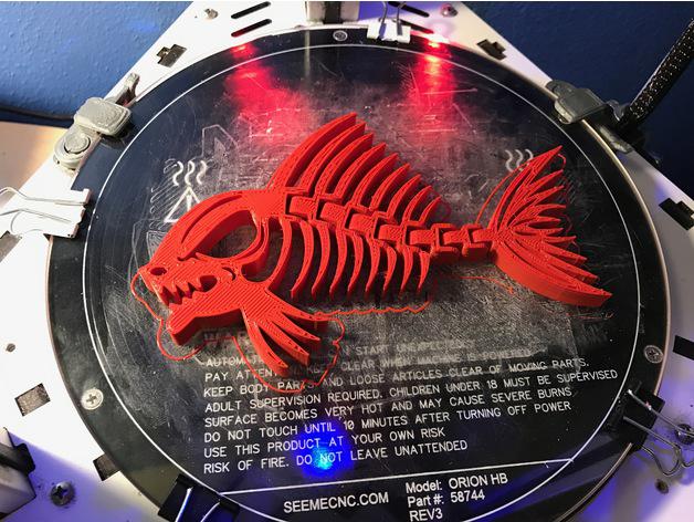 会动的食人鱼3D打印模型