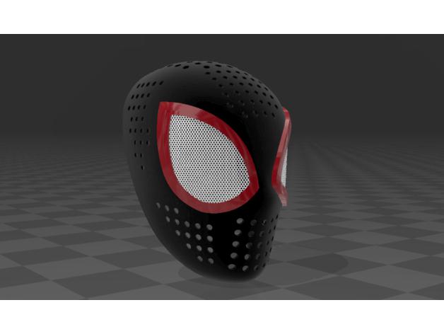 迈尔斯蜘蛛侠面具面罩3D打印模型