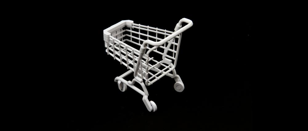 超市购物手推车3D打印模型